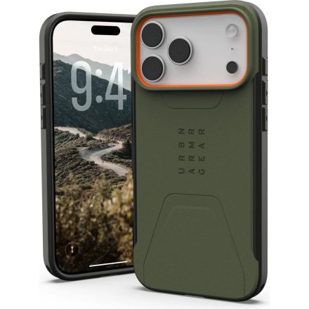 UAG Civilian MagSafe iPhone 17 Pro Max tok – Oliva/Narancs