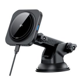   ESR HALOLOCK MAGNETIC MAGSAFE DASHBOARD CAR MOUNT WIRELESS CHARGER QI2 15W BLACK
