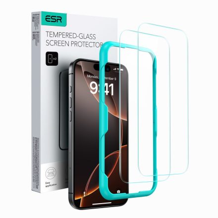 Edzett Üvegfólia ESR TEMPERED GLASS 2-PACK IPHONE 16 CLEAR