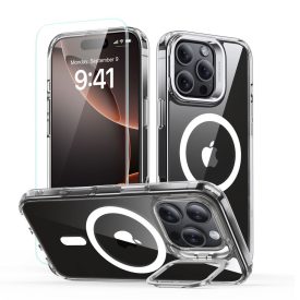   ESR CLASSIC HYBRID KICKSTAND HALOLOCK MAGSAFE & TEMPERED GLASS IPHONE 16 PRO CLEAR