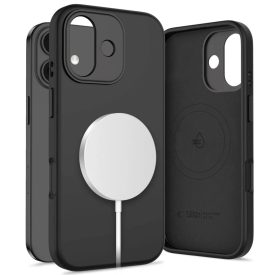   Tech–Protect UNIQ iPhone 17 MagSafe Szilikon tok – Fekete