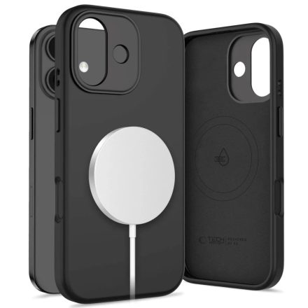 Tech–Protect UNIQ iPhone 17 MagSafe Szilikon tok – Fekete