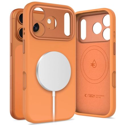 Tech–Protect UNIQ iPhone 17 Pro MagSafe Szilikon tok – Narancs