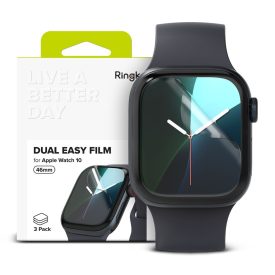   Védőfólia Ringke Dual Easy 3–darabos Apple Watch 10 / 11 (46 mm) Átlátszó