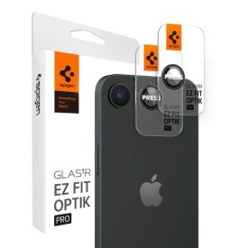   Kameravédő Spigen Optik Pro Glas.Tr ”Ez Fit” Camera Protector 2–darabos iPhone 16e Fekete