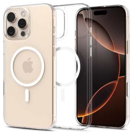 Spigen Thin Fit "T" Mag Magsafe iPhone 16 Pro tok – Átlátszó/Fehér