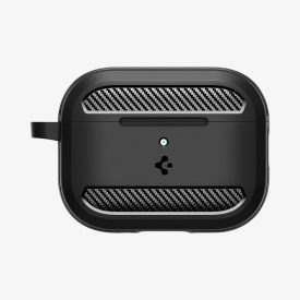   Spigen Rugged Armor Apple AirPods Pro 3 Ütésálló Szilikon tok – Fekete