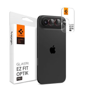   Kameravédő Spigen Optik Pro L–Series Glas.Tr ”Ez Fit” Camera Protector 2–darabos iPhone Air Fekete/Piros