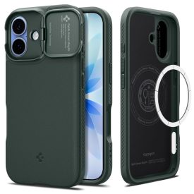Spigen Optik Armor Mag Magsafe iPhone 17 tok – Mélyzöld