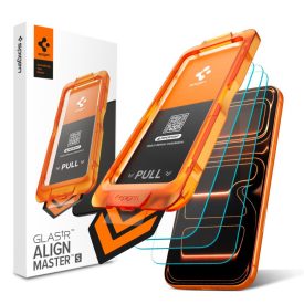   Üvegfólia Spigen Alm Glas.Tr Slim 3–darabos iPhone 17 Pro Átlátszó