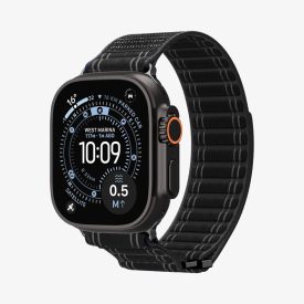   Spigen WBF0 Apple Watch 8 / 9 / 10 / 11 / SE / ULTRA (44 / 45 / 46 / 49 mm) Szövet óraszíj – Fekete