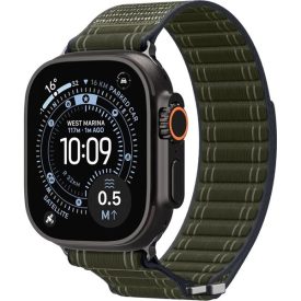   Spigen WBF0 Apple Watch 8 / 9 / 10 / 11 / SE / ULTRA (44 / 45 / 46 / 49 mm) Szövet óraszíj – Zöld