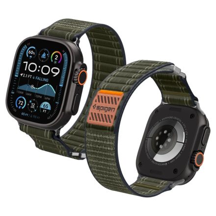 Spigen Wbf0 Band Apple Watch 8 /  9 / 10 / 11 / Se / Ultra (44 / 45 / 46 / 49 mm) óraszíj –  Zöld