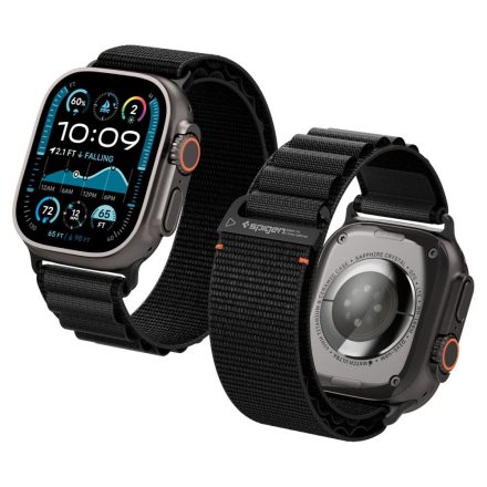 Spigen Wbf1 Band Apple Watch 8 / 9 / 10 / 11 / Se / Ultra (44 / 45 / 46 / 49 mm) óraszíj –  Fekete