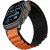 Spigen WBF1 Apple Watch 8 / 9 / 10 / 11 / SE / ULTRA (44 / 45 / 46 / 49 mm) Szövet óraszíj – Fekete/Narancs