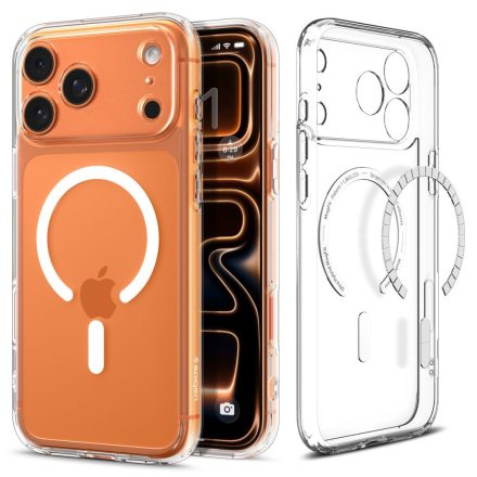 Spigen Ultra Hybrid Mag Magsafe iPhone 17 Pro Max tok – Átlátszó/Fehér