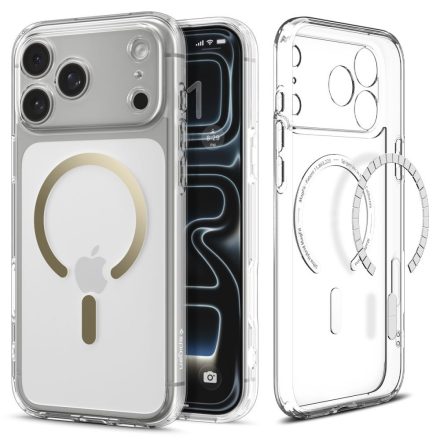 Spigen Ultra Hybrid Mag Magsafe iPhone 17 Pro Max tok – Átlátszó/Arany
