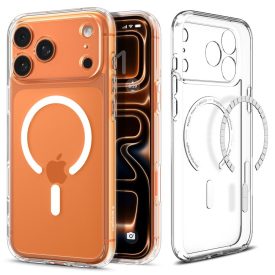   Spigen Ultra Hybrid Mag Magsafe iPhone 17 Pro tok – Átlátszó/Fehér
