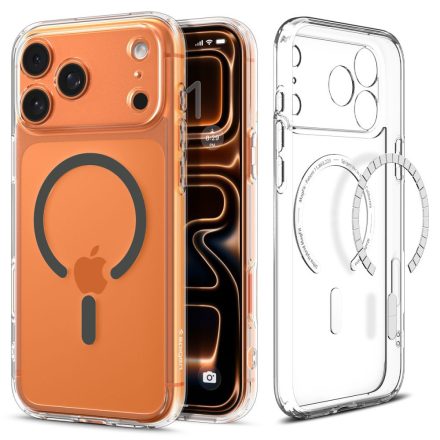 Spigen Ultra Hybrid Mag Magsafe iPhone 17 Pro tok – Átlátszó/Grafit