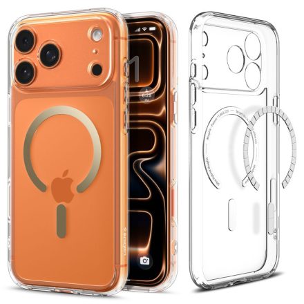 Spigen Ultra Hybrid Mag Magsafe iPhone 17 Pro tok – Átlátszó/Arany