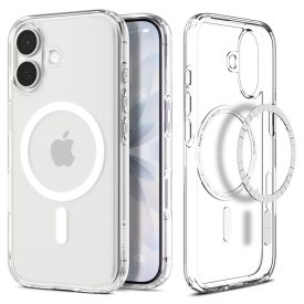   Spigen Ultra Hybrid Mag Magsafe iPhone 17 tok – Átlátszó/fehér