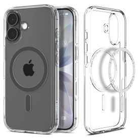   Spigen Ultra Hybrid Mag Magsafe iPhone 17 tok – Átlátszó/Grafit