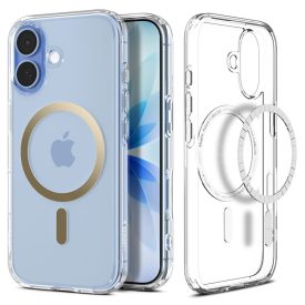   Spigen Ultra Hybrid Mag Magsafe iPhone 17 tok – Átlátszó/Arany