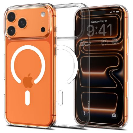 Spigen Liquid Crystal Mag Magsafe iPhone 17 Pro Max tok – Átlátszó/Fehér