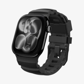   Spigen WBS2 Apple Watch 8 / 9 / 10 / 11 / SE / ULTRA (44 / 45 / 46 / 49 mm) Szilikon óraszíj – Fekete