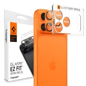   Kameravédő Spigen Optik Pro Xl Glas.Tr ”Ez Fit” Camera Protector iPhone 17 Pro Narancssárga