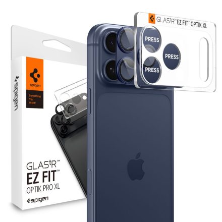 Kameravédő Spigen Optik Pro Xl Glas.Tr ”Ez Fit” Camera Protector iPhone 17 Pro Kék