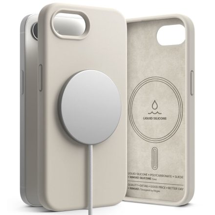 Ringke Silicone Magnetic Magsafe iPhone 16e / 17e tok –Stone