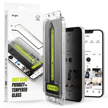 Üvegfólia Ringke Easy Slide 2–darabos iPhone 13 / 13 Pro / 14 / 16e / 17E Privacy