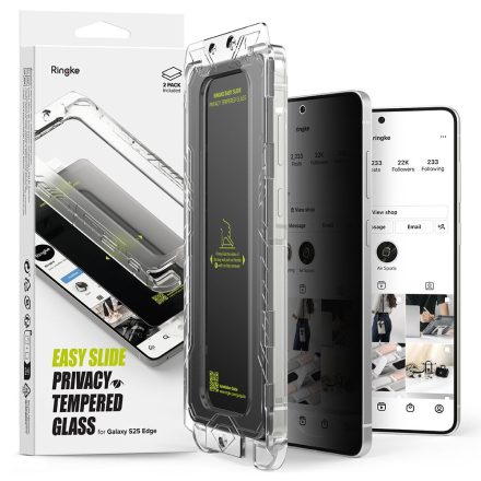 Edzett Üvegfólia RINGKE EASY SLIDE 2-PACK GALAXY S25 EDGE PRIVACY