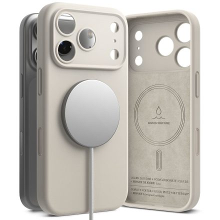 Ringke Silicone Magnetic Magsafe iPhone 17 Pro Max tok – Stone