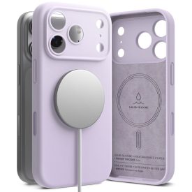   Ringke Silicone Magnetic Magsafe iPhone 17 Pro Max tok – Világos lila
