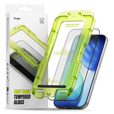 Üvegfólia Ringke Easy Slide 2–darabos iPhone 17 Pro Max Fekete