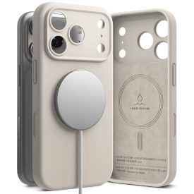 Ringke Silicone Magnetic Magsafe iPhone 17 Pro tok – Stone