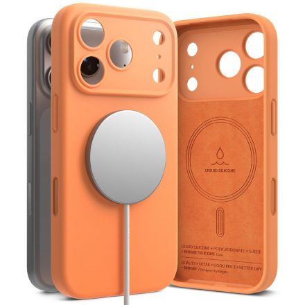 Ringke Silicone Magnetic Magsafe iPhone 17 Pro tok – Tangerine