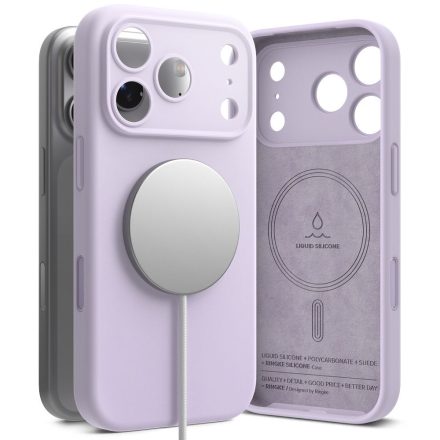Ringke Silicone Magnetic Magsafe iPhone 17 Pro tok –Világos lila