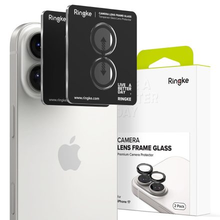 Kameravédő Ringke Camera Frame Protector 2–darabos iPhone 17 Fekete