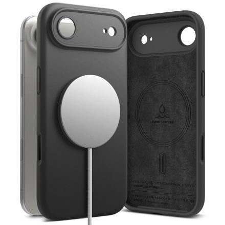 Ringke Silicone Magnetic Magsafe iPhone Air tok – Fekete