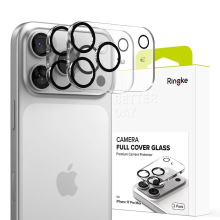 Kameravédő Ringke Camera Full Cover 2–darabos iPhone 17 Pro Max Fekete
