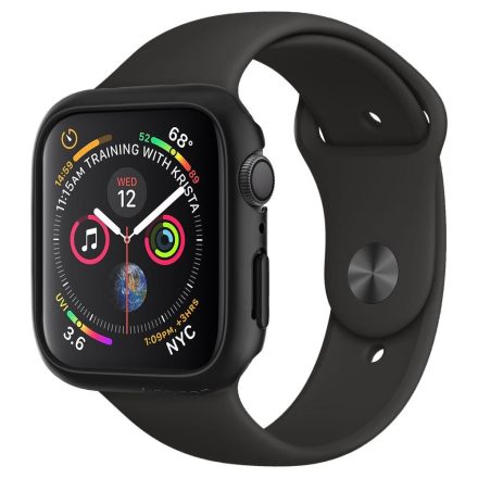 Spigen Thin Fit Apple Watch 4 / 5 / 6 / Se 1 / 2 / 3 (44 mm) tok – Fekete