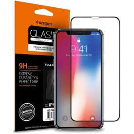 Üvegfólia SPIGEN GLASS FC IPHONE X / XS / 11 PRO Fekete