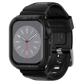   Spigen Rugged Armor ”Pro” Apple Watch 6 /  7 / 8 / 9 / Se 1 / 2 / 3 (44 / 45 mm) tok – Fekete