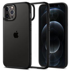 Spigen Ultra Hybrid iPhone 12 / 12 Pro tok – Matt Fekete