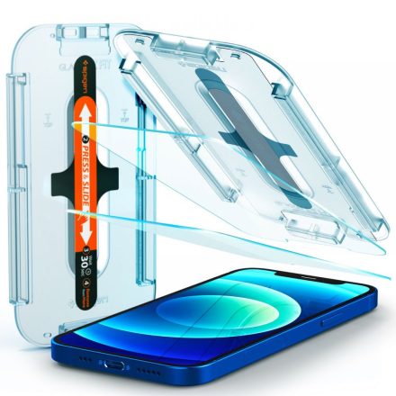 Üvegfólia Spigen Glas.Tr ”Ez Fit” 2–darabos iPhone 12 / 12 Pro Átlátszó