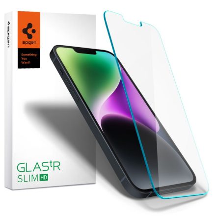 Üvegfólia Spigen Glas.Tr Slim iPhone 13 Pro Max / 14 Plus / 15 Plus Átlátszó