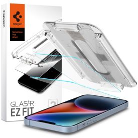   Üvegfólia Spigen Glas.Tr ”Ez Fit” 2–darabos iPhone 13 / 13 Pro / 14 / 16e / 17E Átlátszó